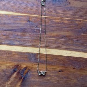 Kate Spade gold bow necklace, 20” total length with extender